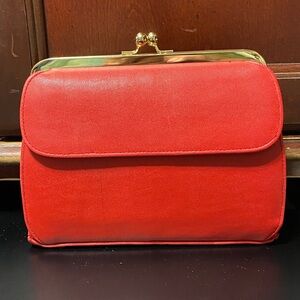 Vintage Rosetti Red Clutch convertible shoulder Bag